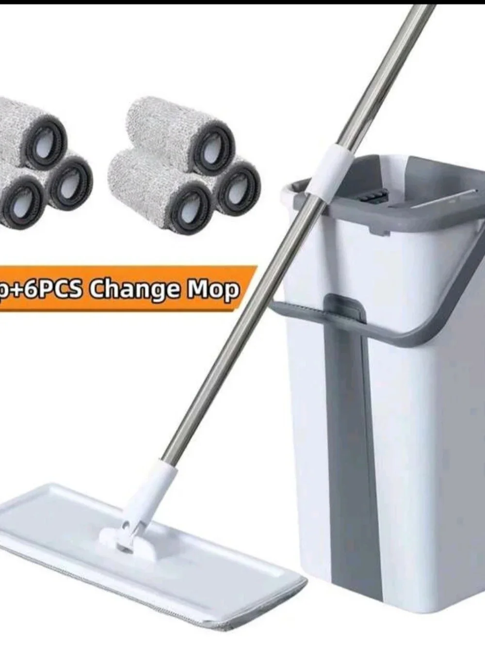 Hand Free Flat Floor Mop And Bucket Set For Professional Home Floor Cleaning